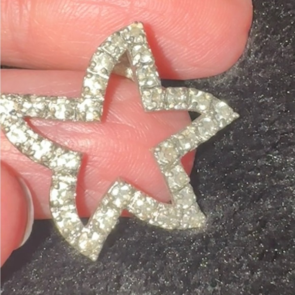 ⭐ Sterling Silver 925 CZ Open Star Pendant — Sparkling & Modern ⭐ - Picture 5 of 6